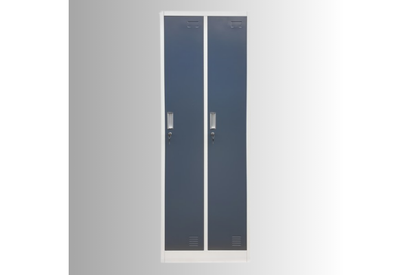 SZAFA BHP 2-KOMOROWA; 80CM; GRAFIT - ZMONTOWANA (na palecie)